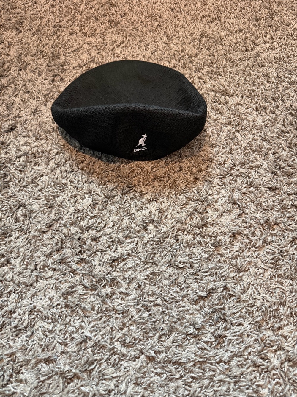 Kangol Black Embroidered Kangaroo Beret